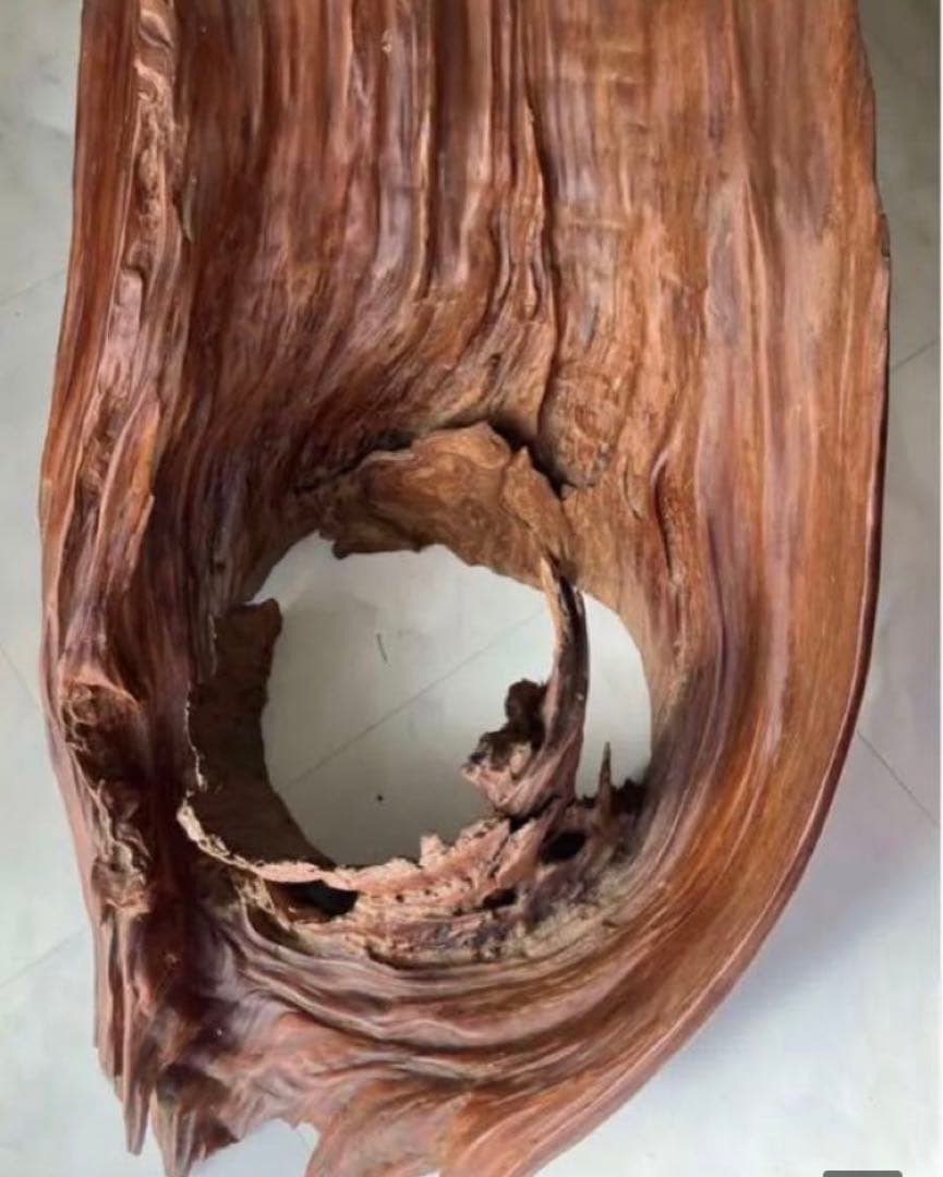 屋久杉　希少　壺置き台　飾り台　世界遺産　昭和レトロ　ウッド 屋久杉工芸品