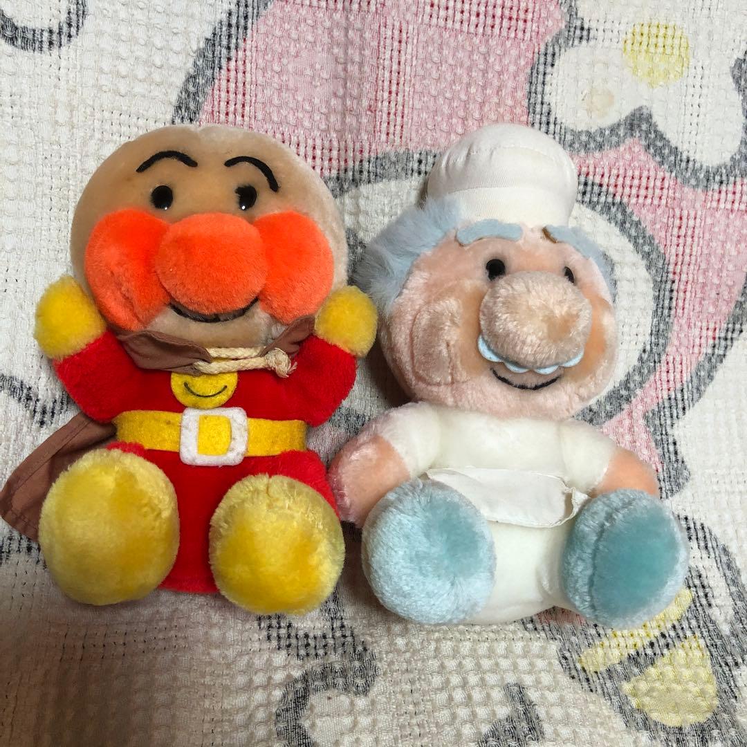 平成レトロ　アンパンマン＆ジャムおじさん　ぬいぐるみ　アミューズメント　1990