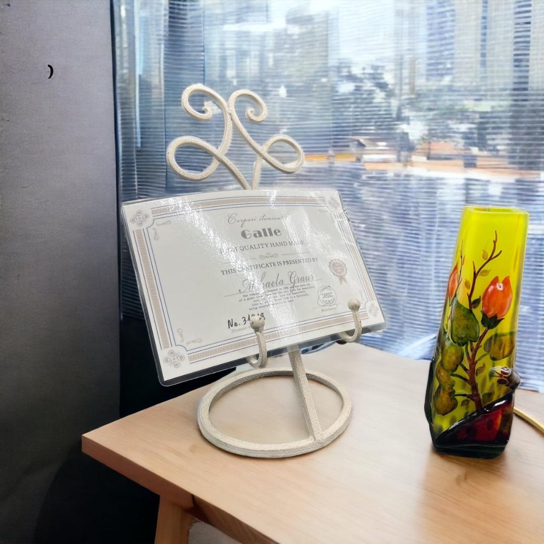 ドームナンシー 　卓上照明　高さ21cm 被せガラス　アンテルカレール　立体