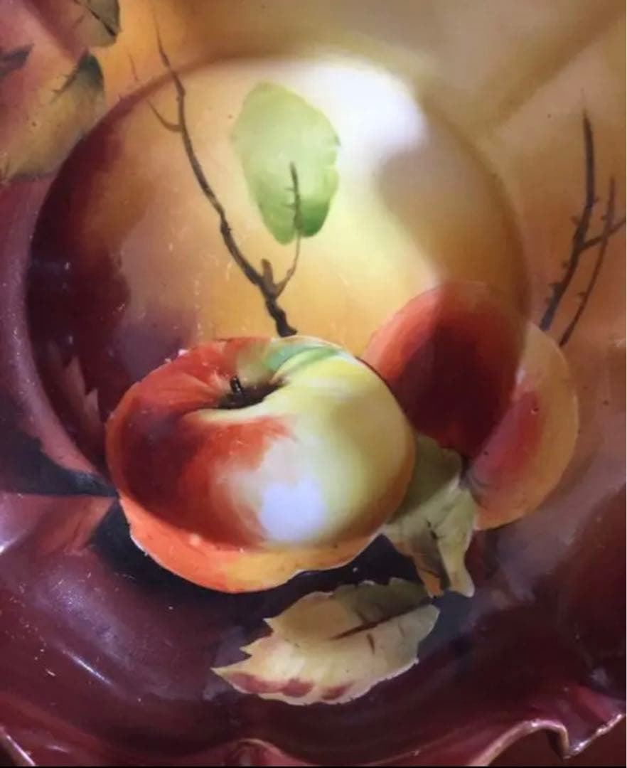 オールドノリタケ 1911年 マーク 希少 深皿 皿 菓子入れ 林檎図柄