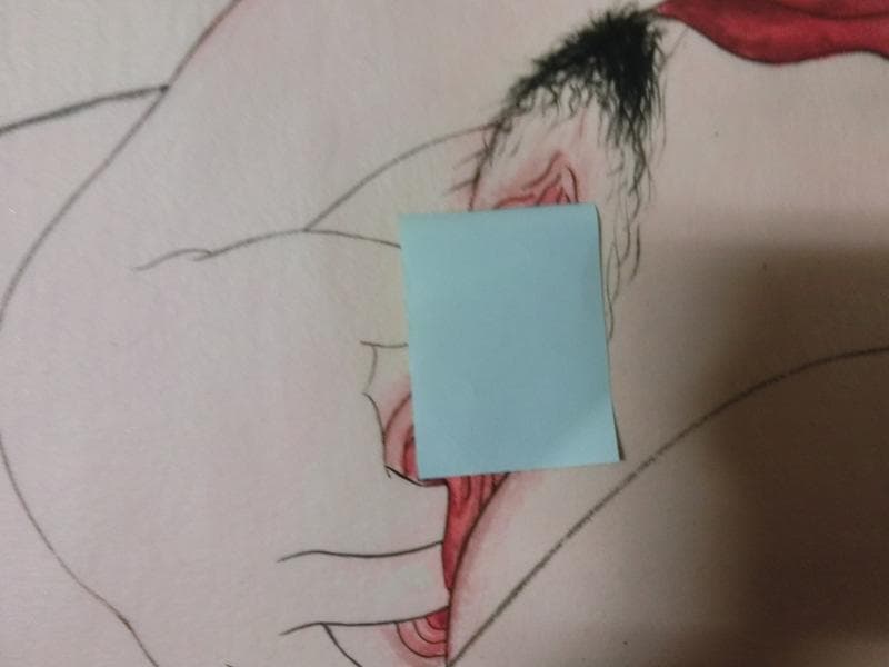 迫力の　誇張！　怒張！　大判 春画　手描き4枚　日本画 艶絵