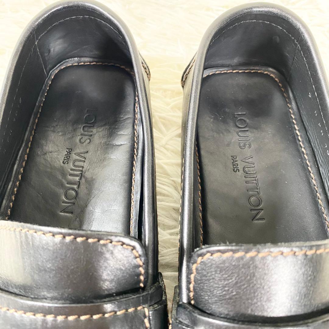 LOUIS VUITTON ルイヴィトン　レザー　ドライビングシューズ　革　黒