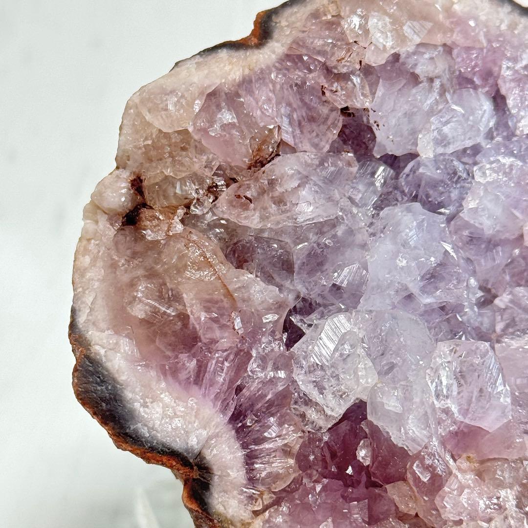 【D248】ジュワッとジューシー♡ピンクアメジスト ジオード 原石 鉱物 標本