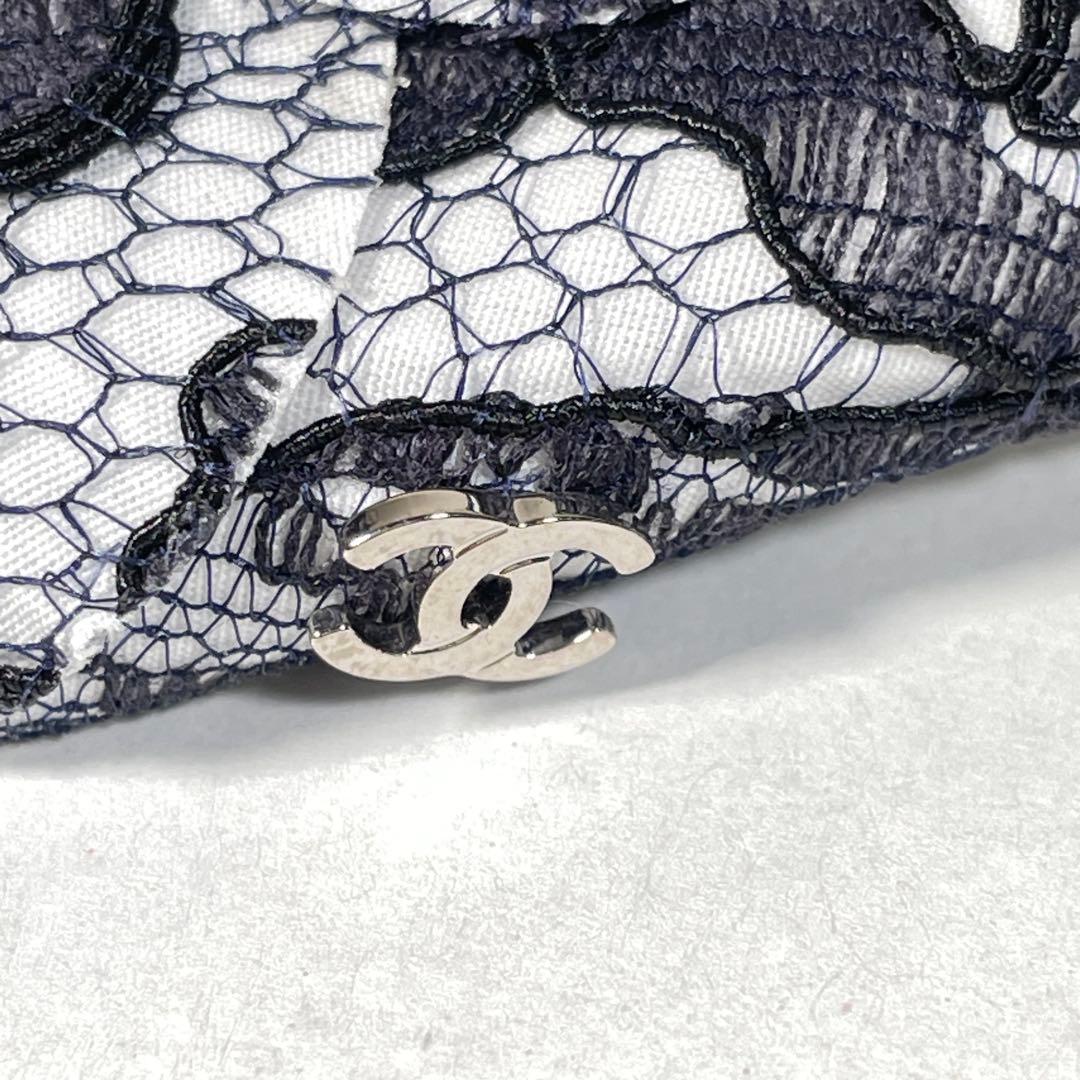 極美品✨シャネル 総レース カメリア ココマーク コサージュ ブローチ