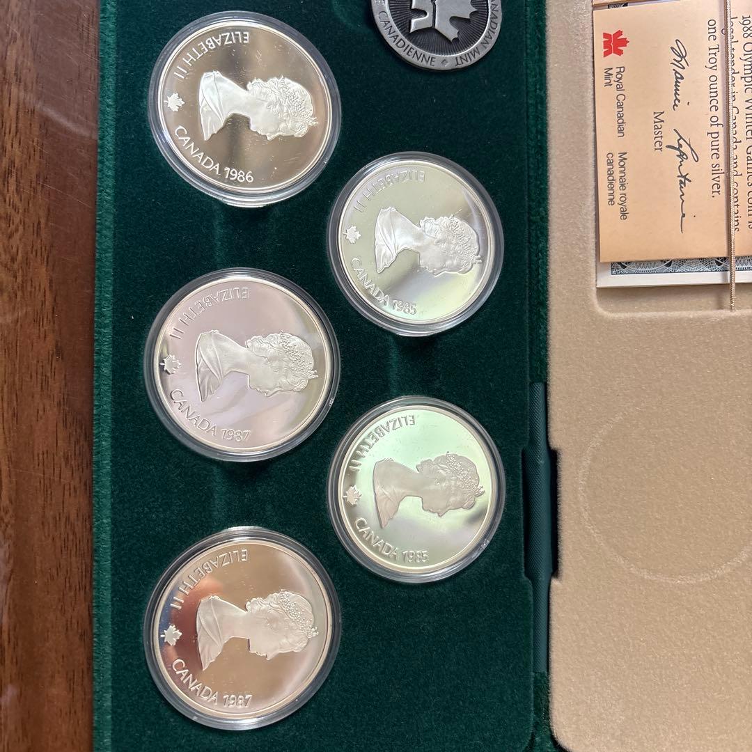 【激レア完品】カルガリー冬季五輪 20ドル銀貨 10枚セット 証書・大型ケース付