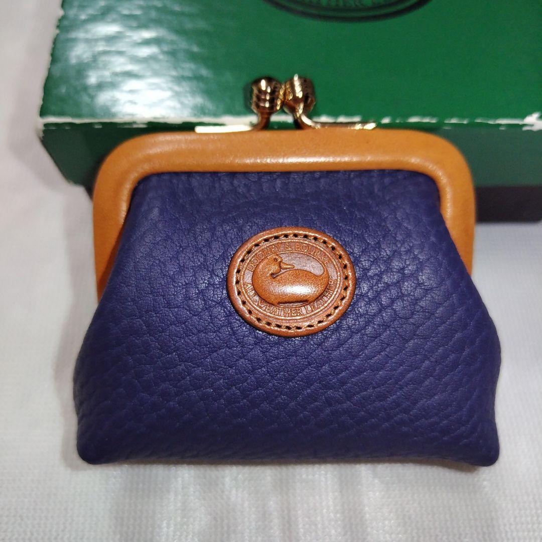 新品未使用☆ドゥーニーアンドバーグ　がま口財布、小物入れ　紺色　革製