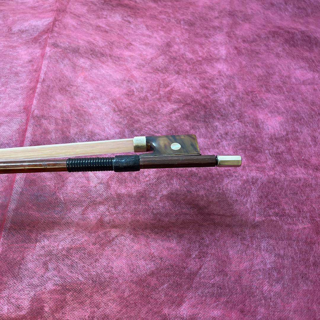 バイオリン弓 鼈甲フロッグ 4/4 毛替え済み