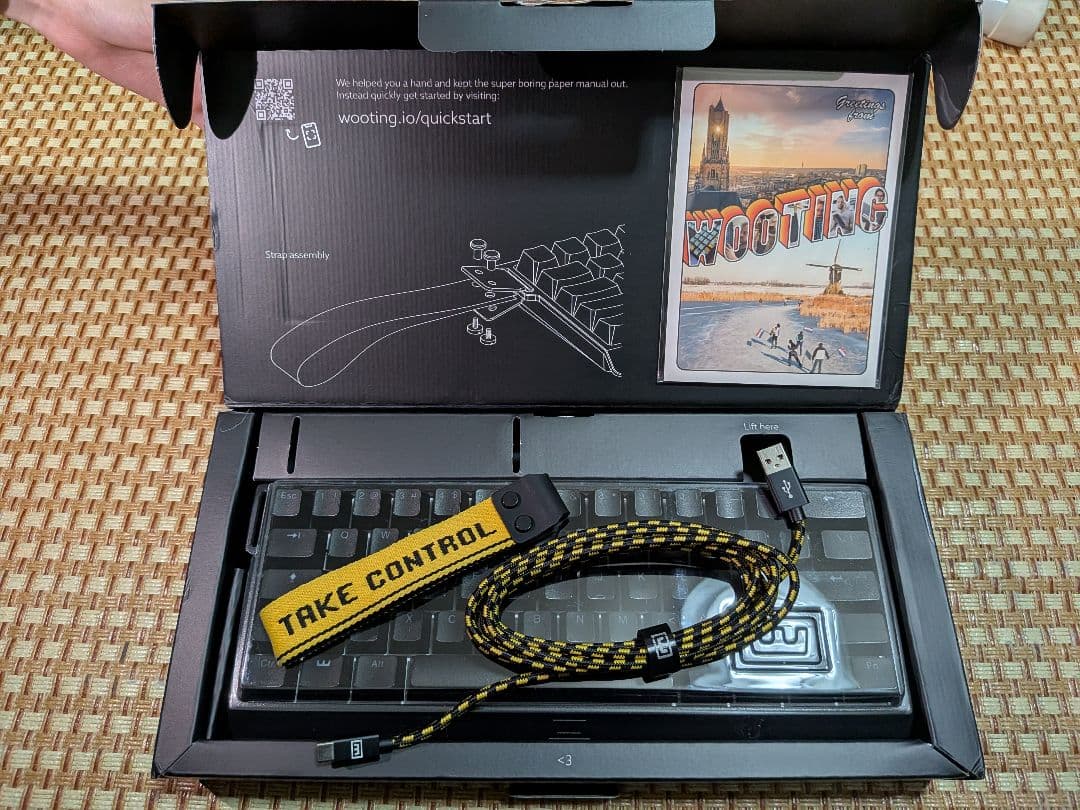 元さん専用、Wooting 60HE キーボード本体　アームレスト付