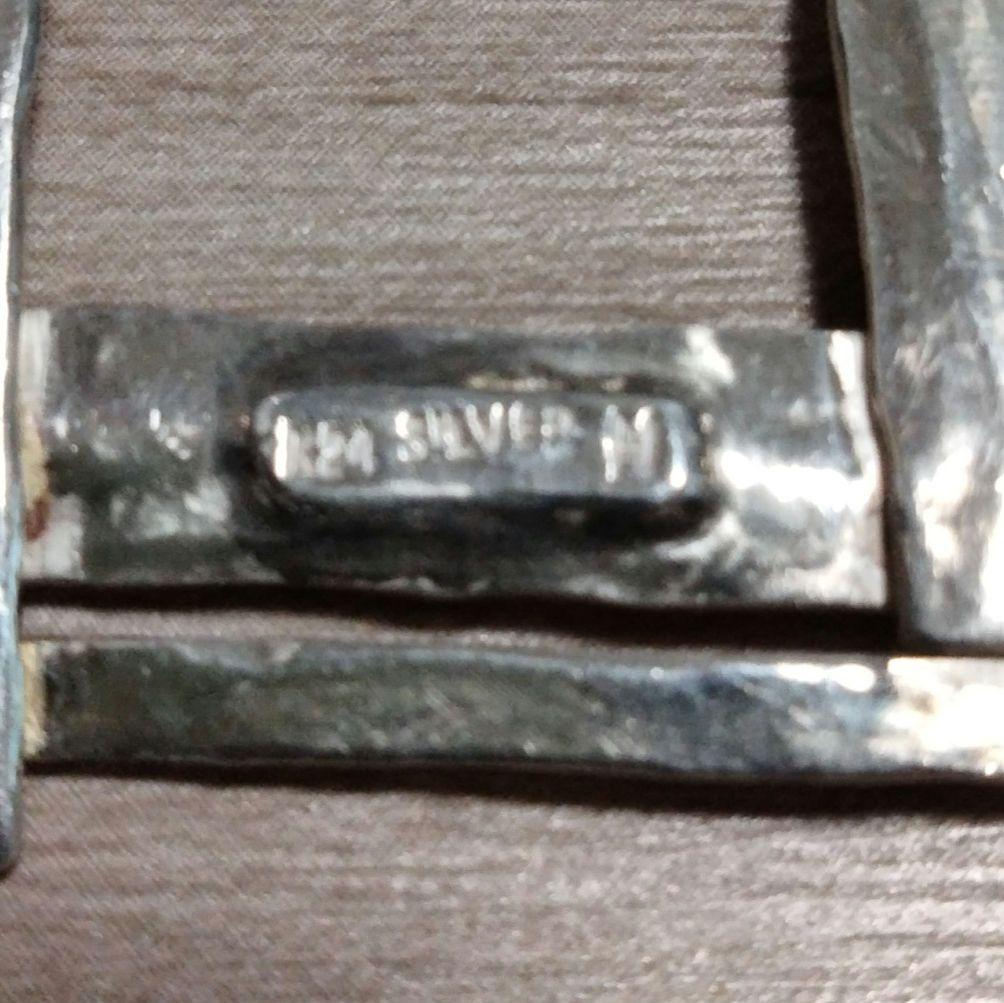 SILVER/K24 デザイン ブローチ