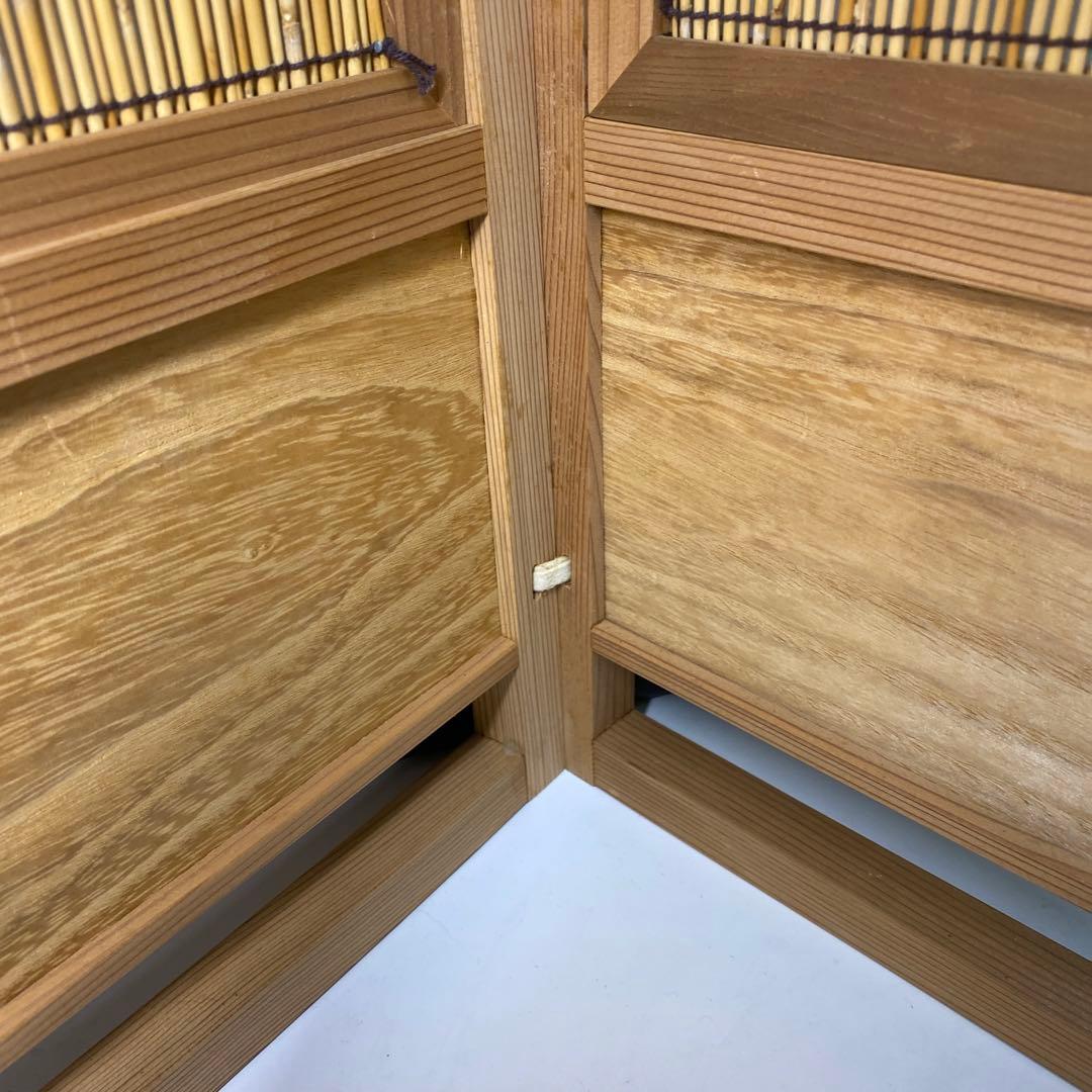 【茶道具】七宝透かし風炉先　葦簾　襖セット