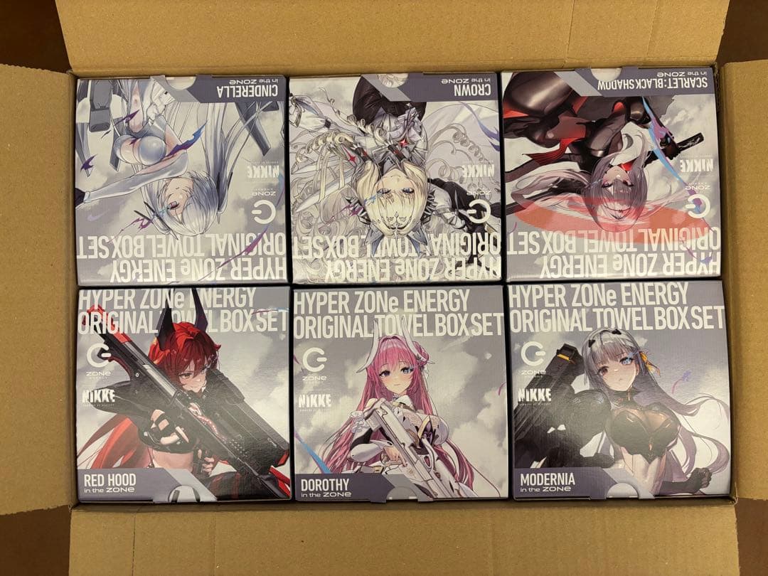 ZONE×NIKKE オリジナルタオル　限定パック　6種　未開封　カートン