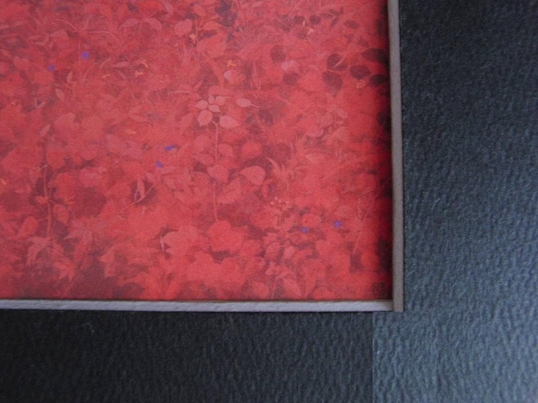 岸野圭作、【原】、希少な額装用画集より、新品額装付、状態良好