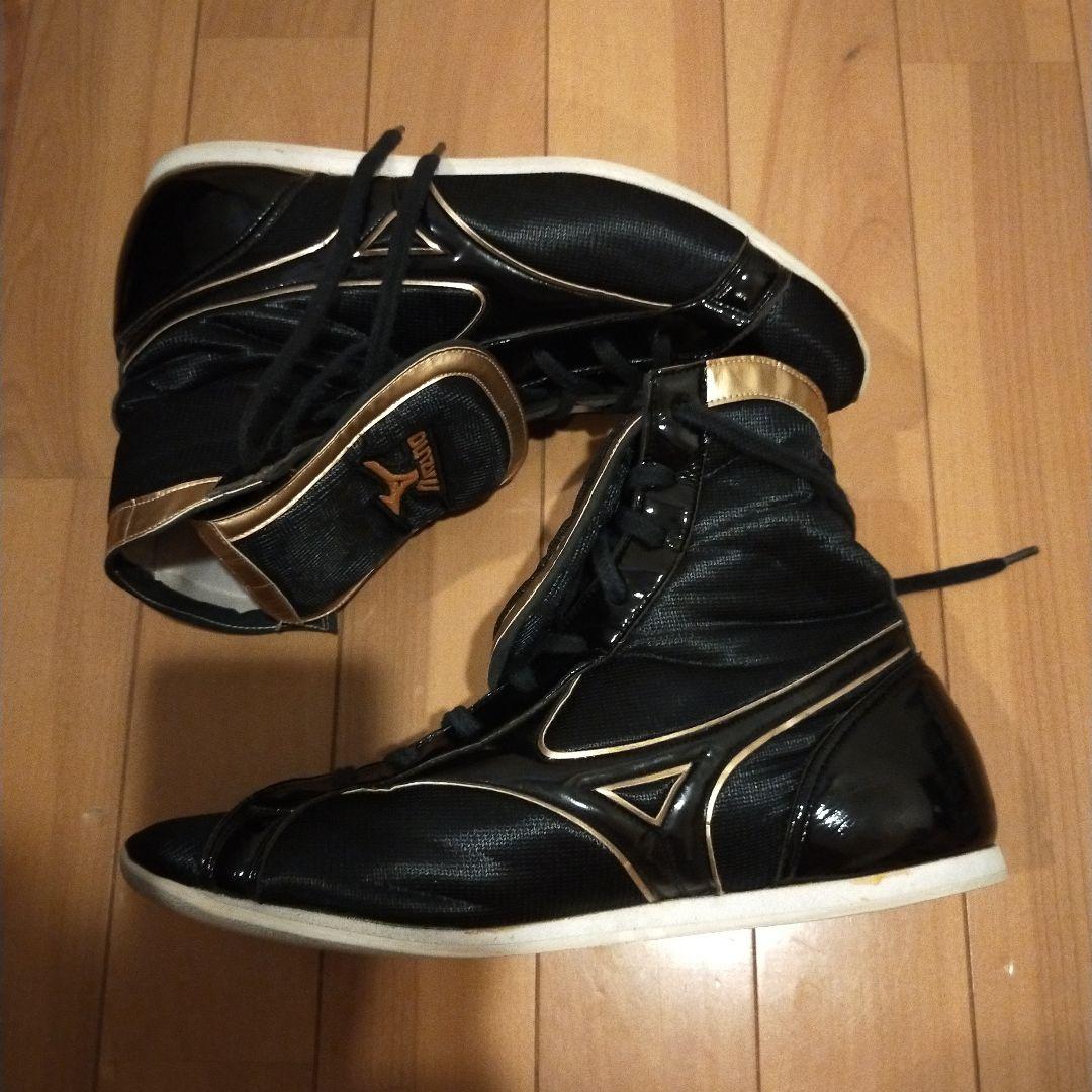Mizuno ボクシングシューズ ブラック/ゴールド