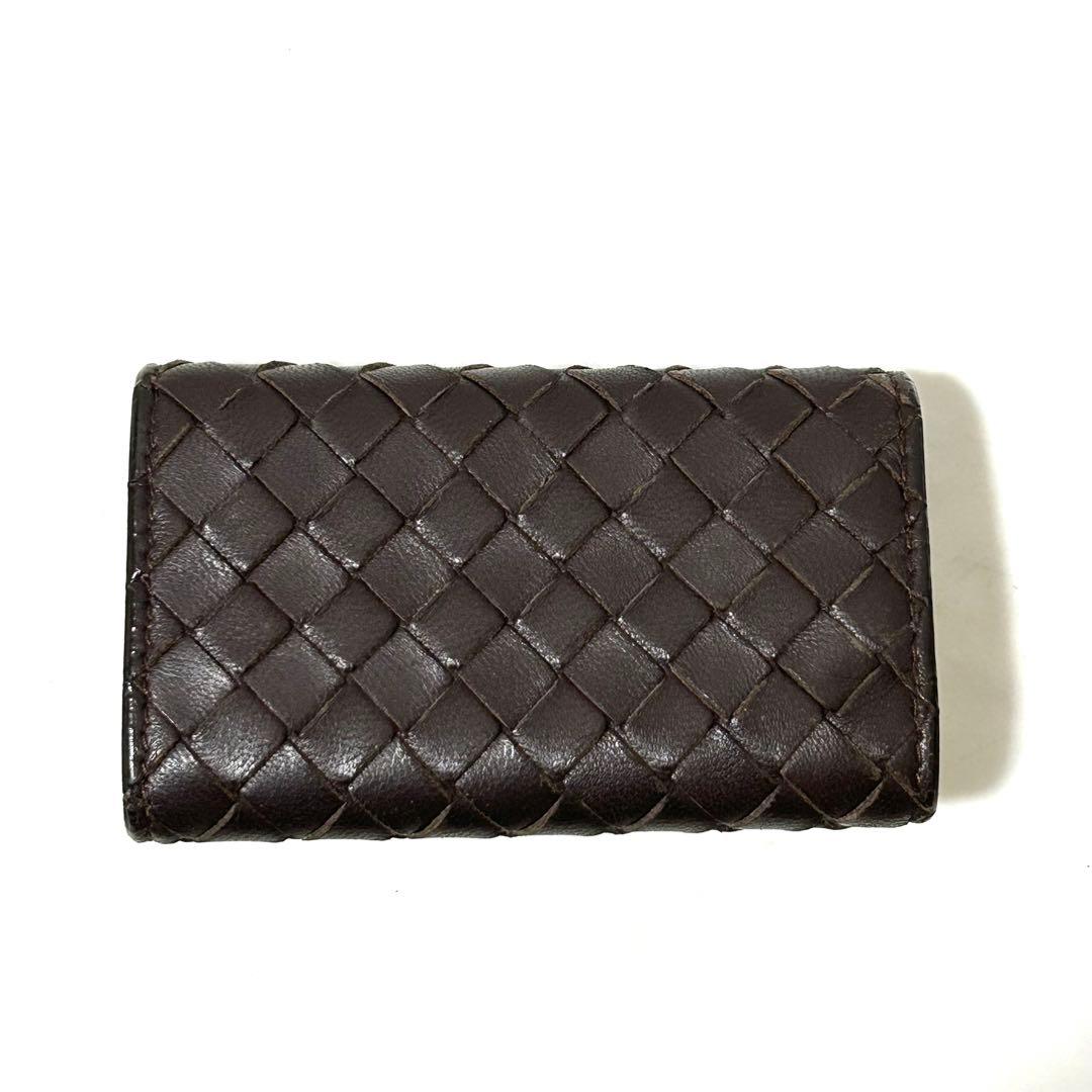 美品 ボッテガヴェネタ 本革 レザー イントレチャート キーケース