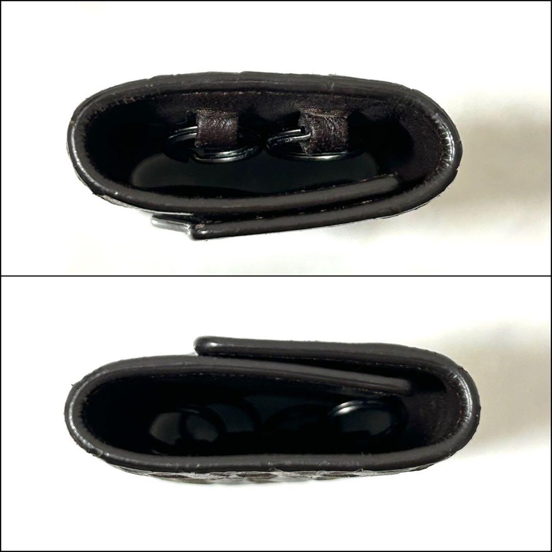 美品 ボッテガヴェネタ 本革 レザー イントレチャート キーケース