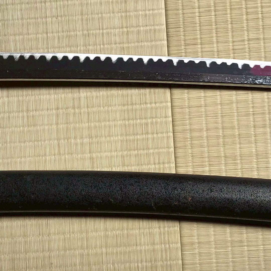 Js6 模造刀 刃紋入り刀身 石目 日本刀 大小　2本セット 昭和レトロ