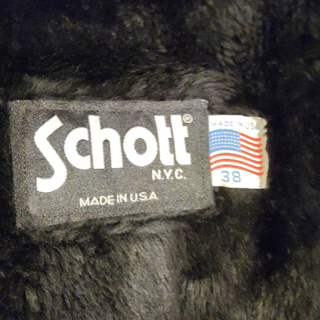 Schott ブラック シングルライダースジャケット641