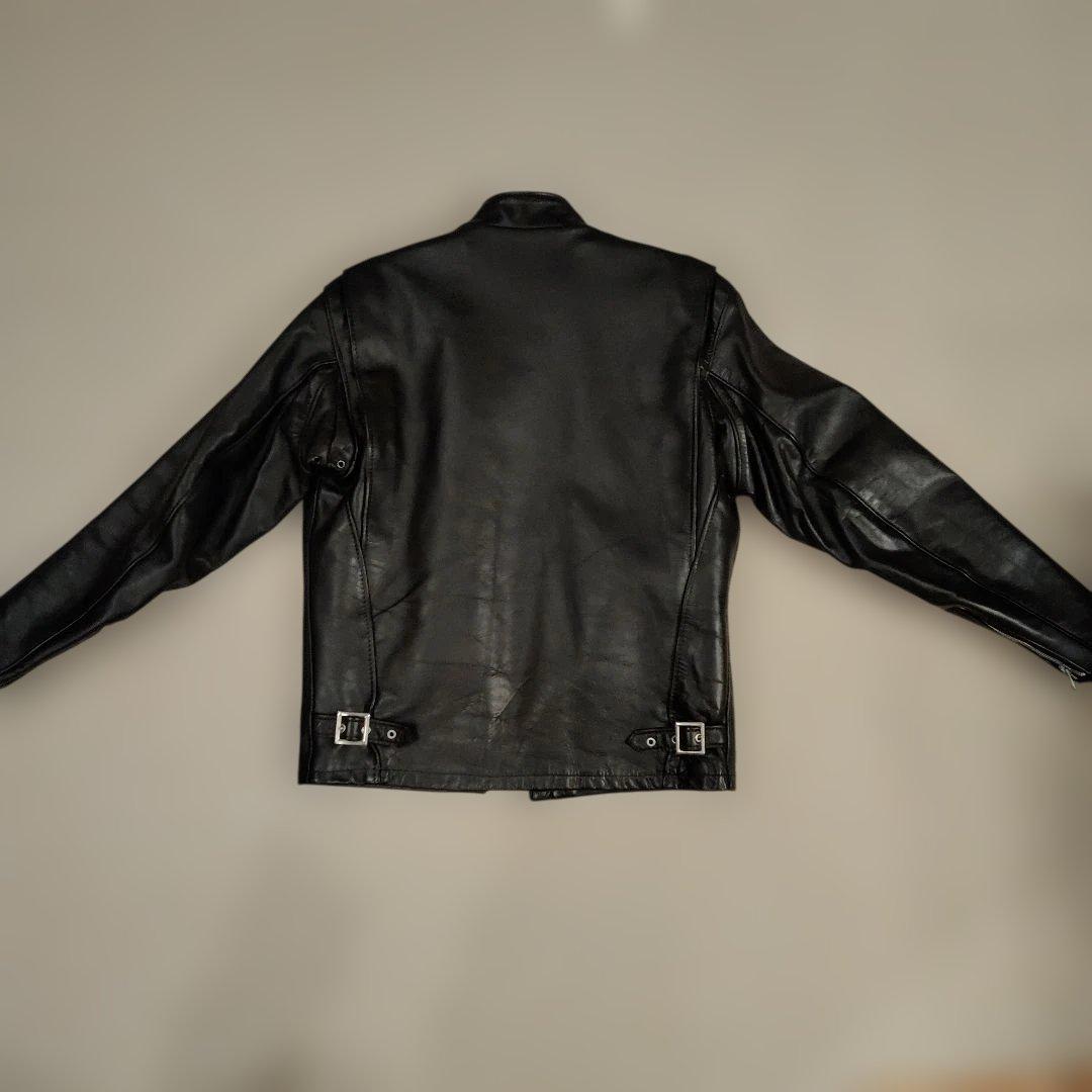 Schott ブラック シングルライダースジャケット641