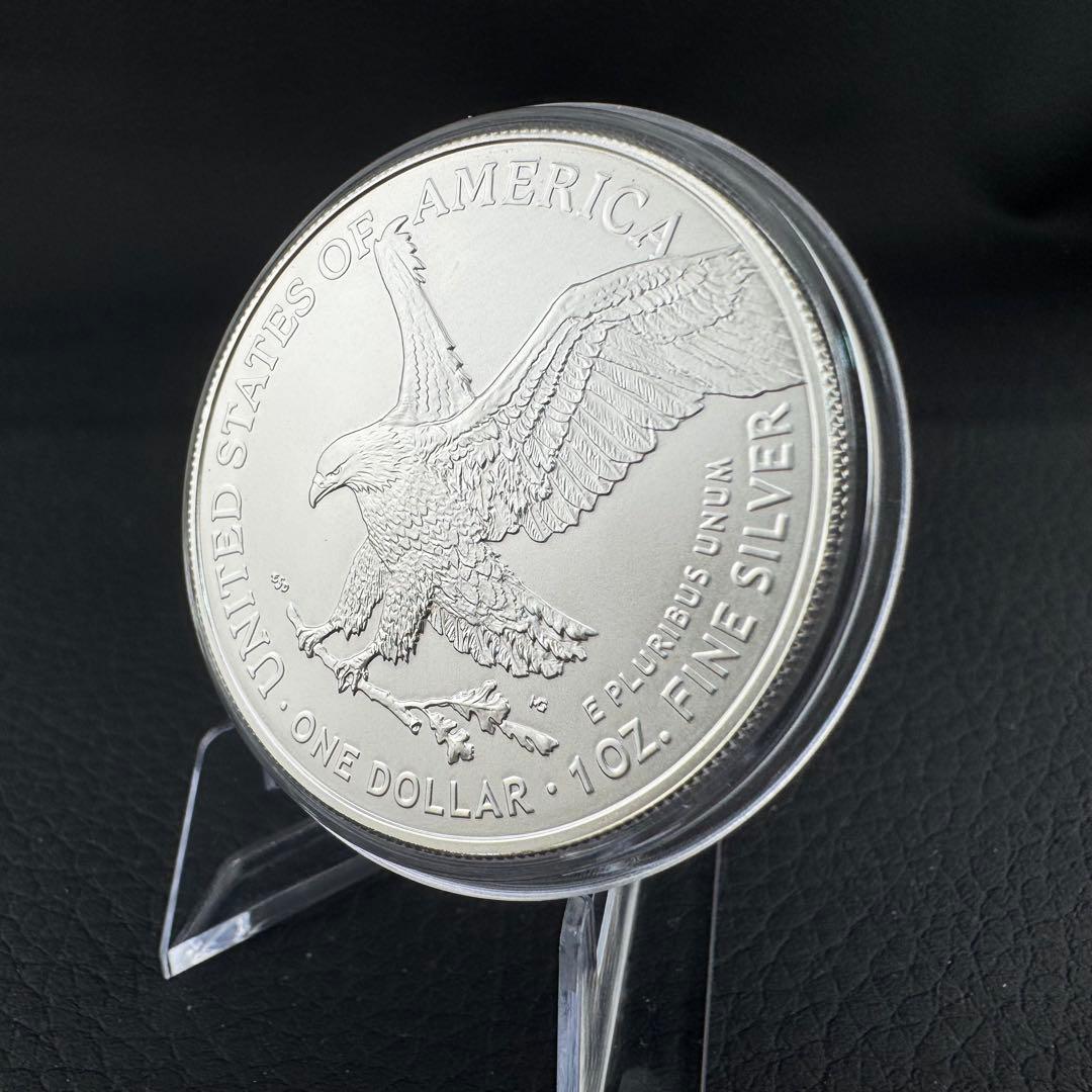 アメリカ イーグル 銀貨 AI⑤サイバーアース　※カラー銀貨 カプセル付き