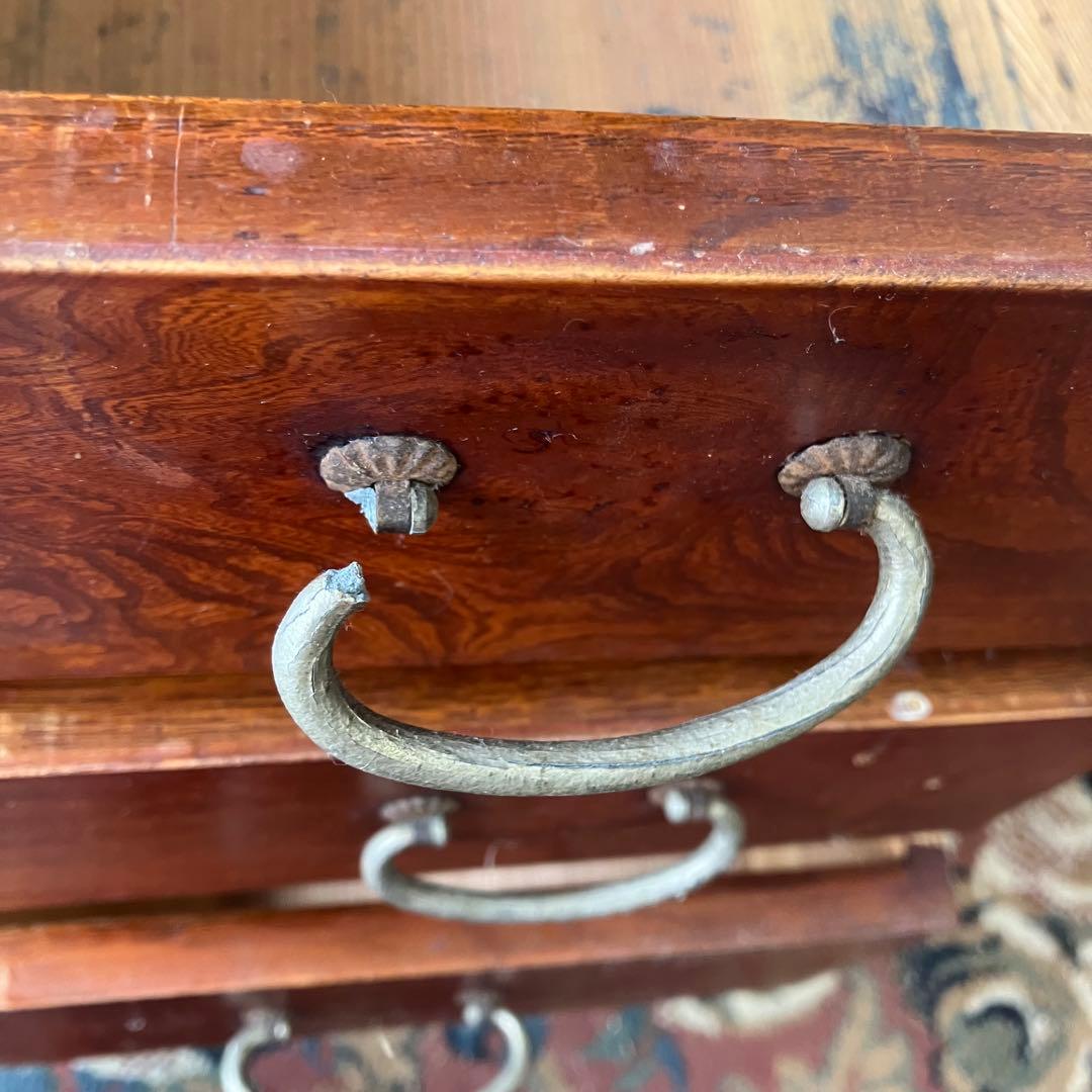 昭和レトロ 木製 茶箪笥 茶棚 ガラス戸 サイドボード 古家具 古民家 無垢材