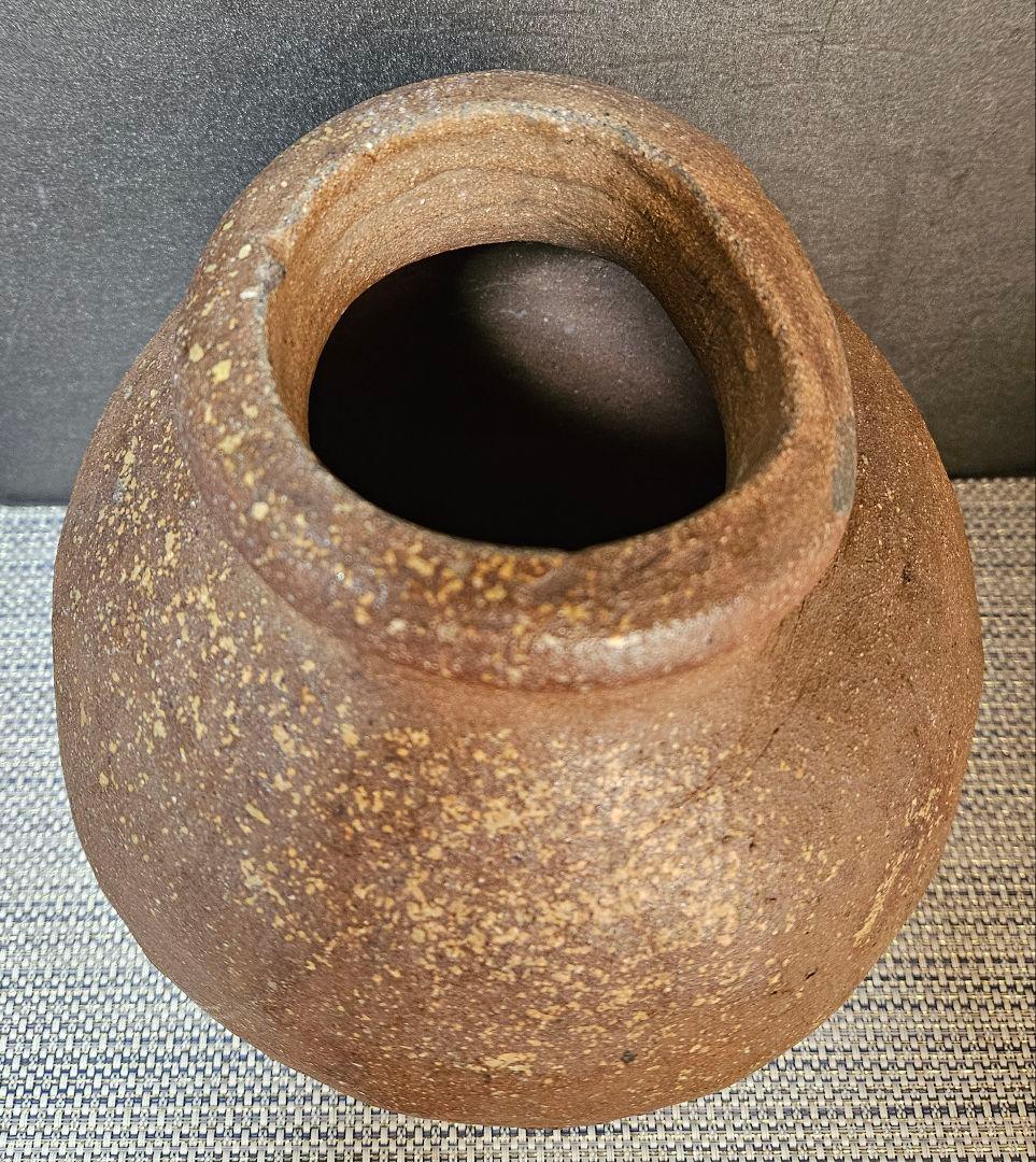 江戸時代　古常滑系　壺　種壺　花入　 花生　インテリア　オブジェ　高26.7cm