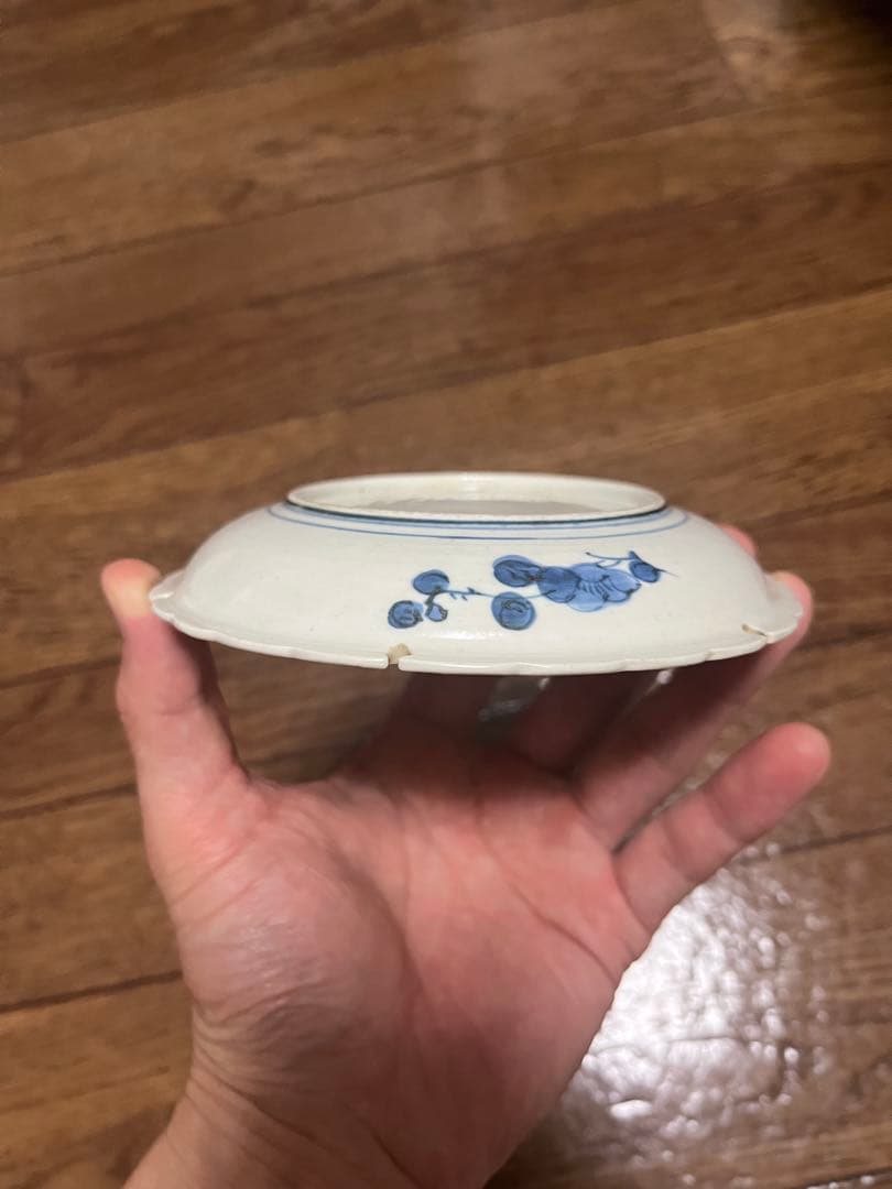 まとめて三脚無傷完品　古平戸　花鳥　民藝　民芸　藍九谷　初期伊万里　古染付