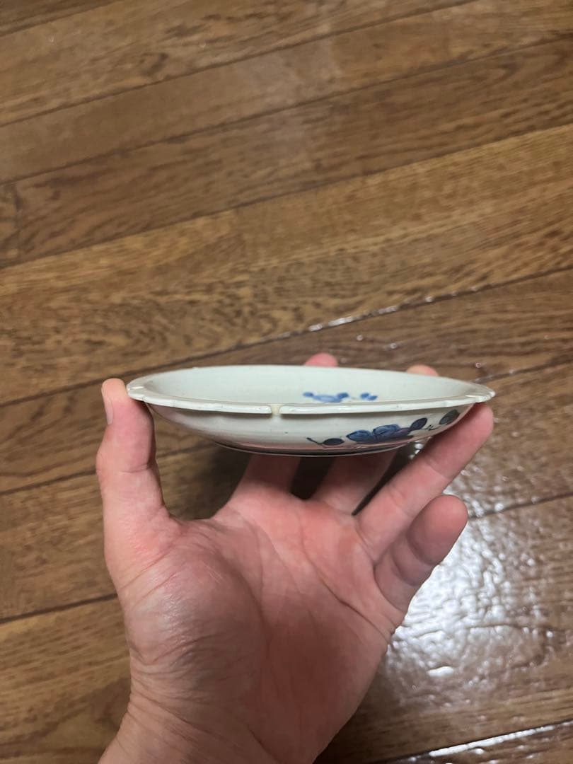 まとめて三脚無傷完品　古平戸　花鳥　民藝　民芸　藍九谷　初期伊万里　古染付