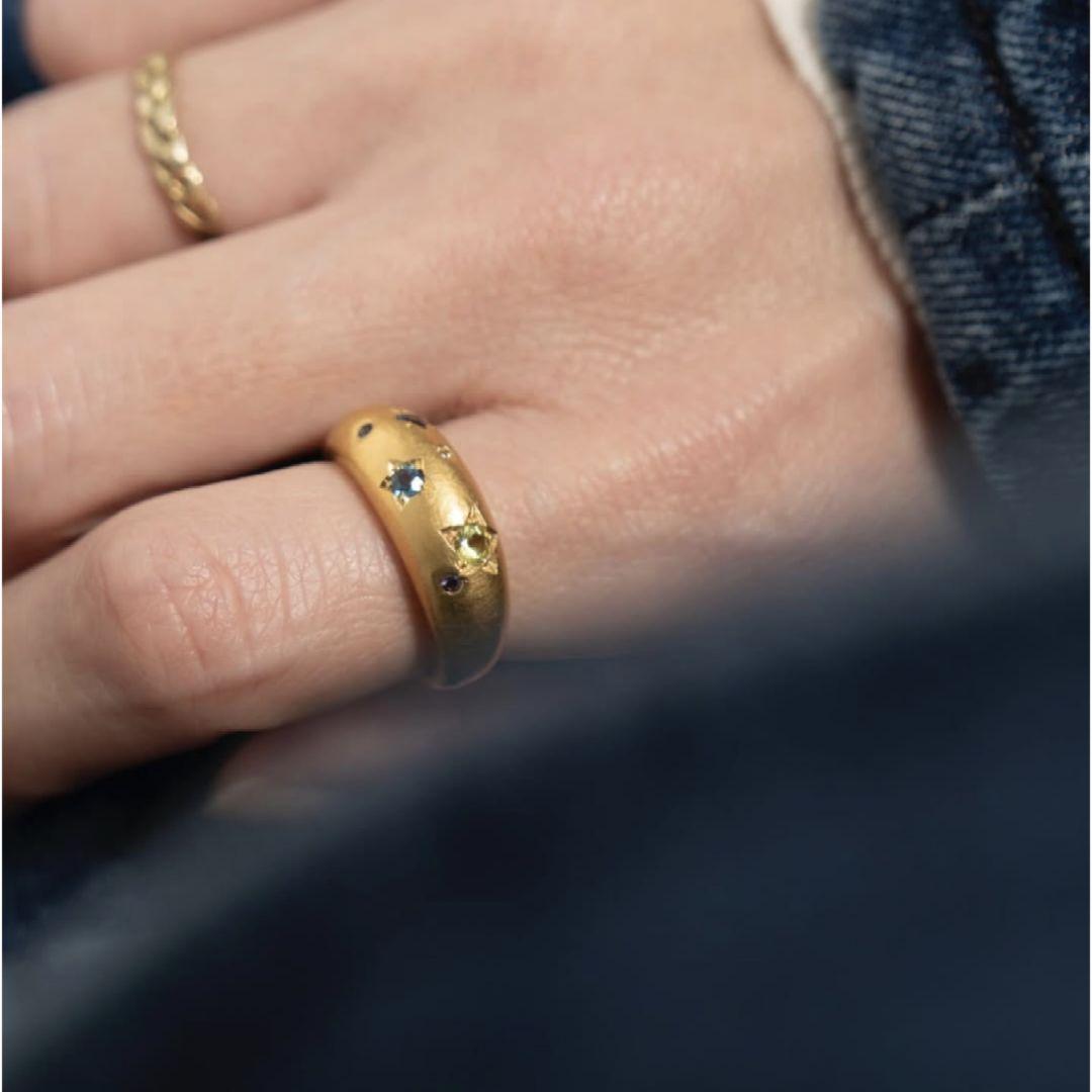 bohem × patchouli 一点ものリング(ブルー系)