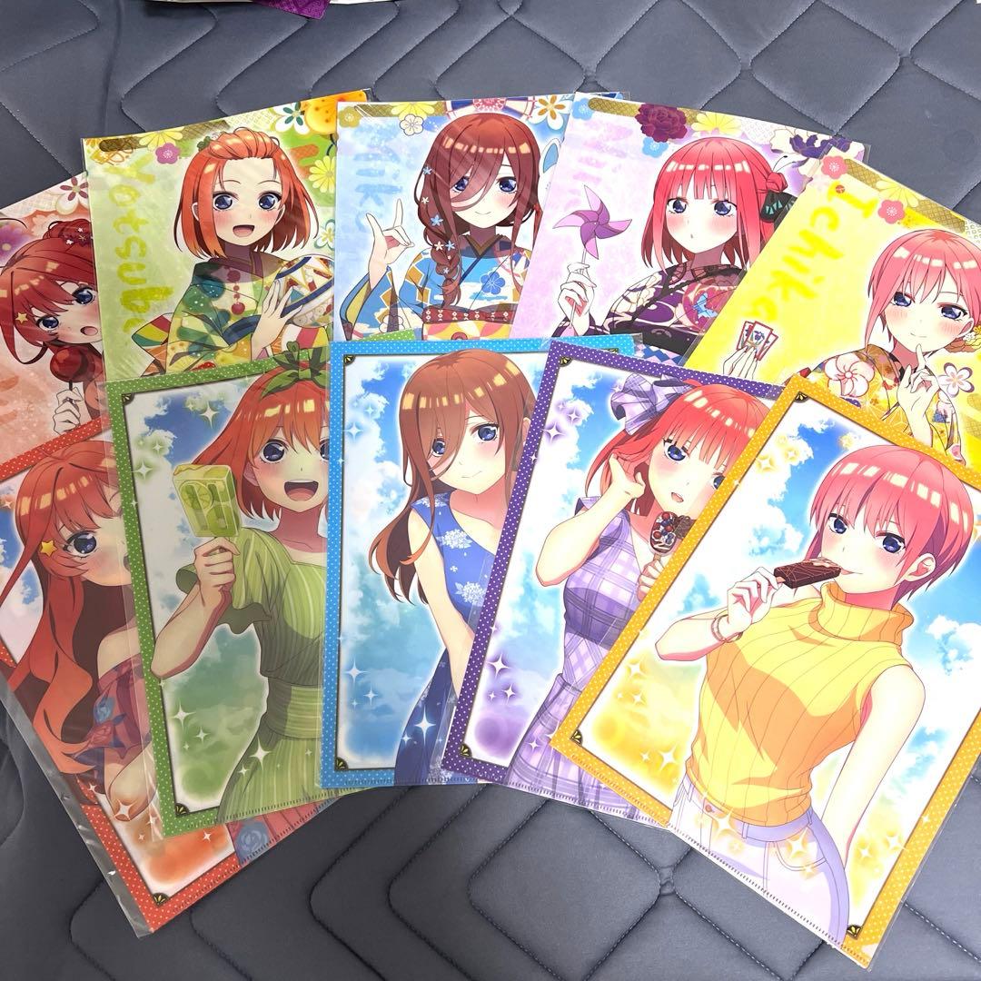 五等分の花嫁　クリアファイル　まとめ売り　一花　二乃　三玖　四葉　五月