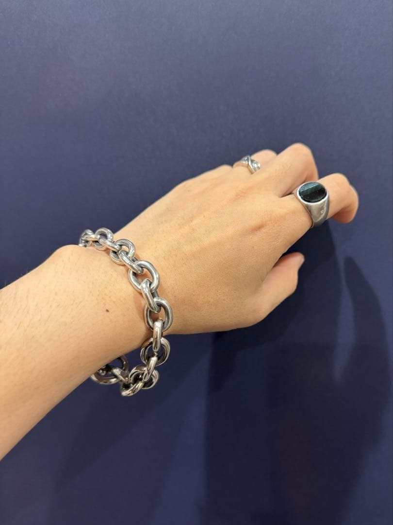 クレッシェンドブレスレット シルバー925 燻し加工