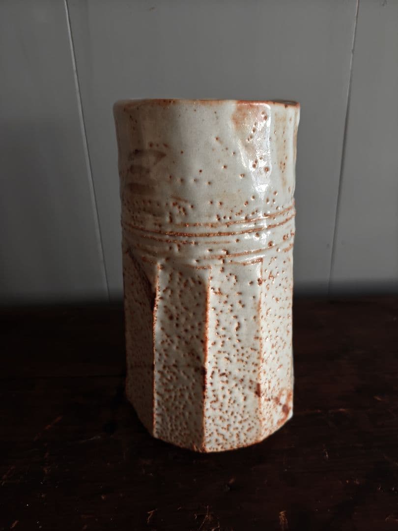 人間国宝　加藤孝造　志野花入