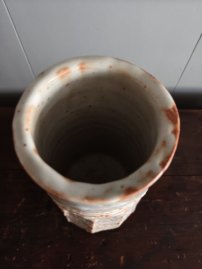 人間国宝　加藤孝造　志野花入