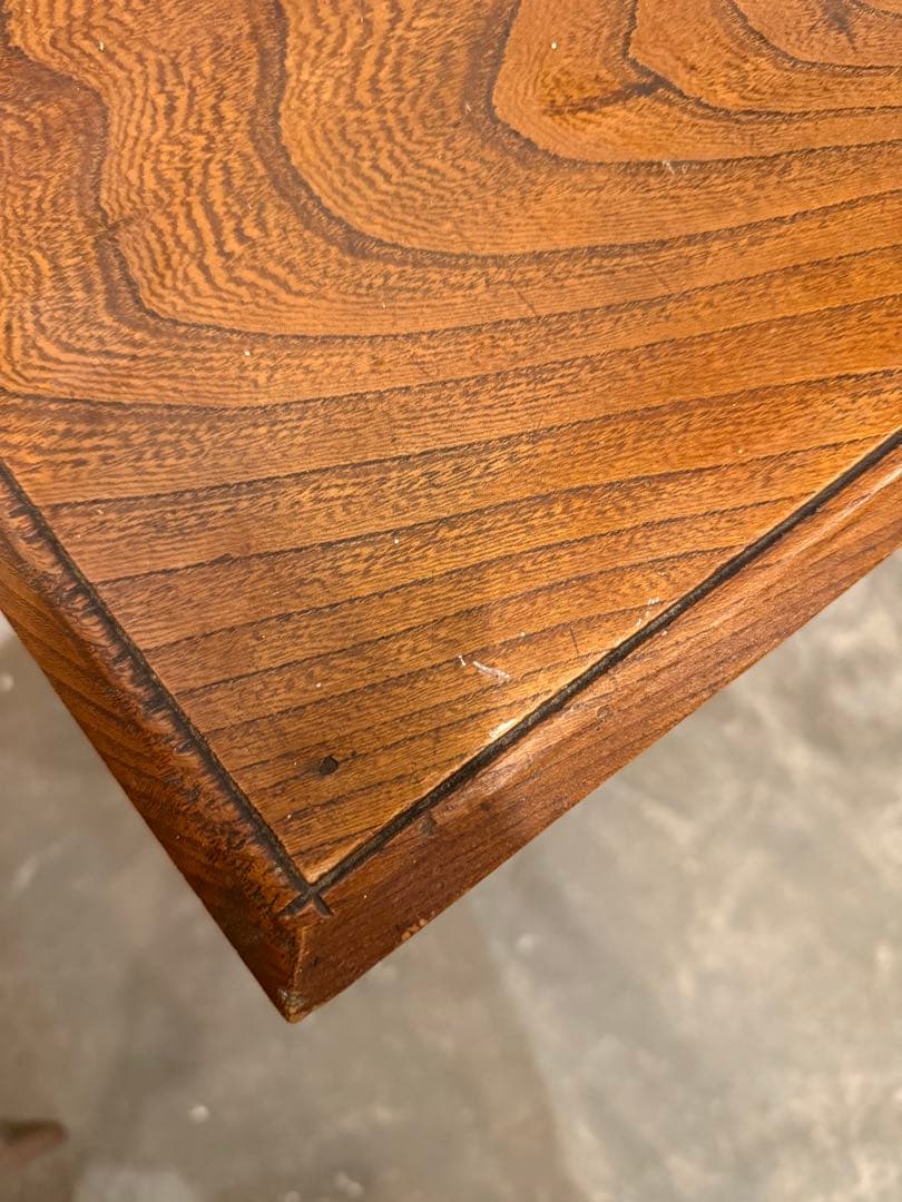 ヴィンテージ　木製サイドテーブル　ベッドサイドテーブル　フランス