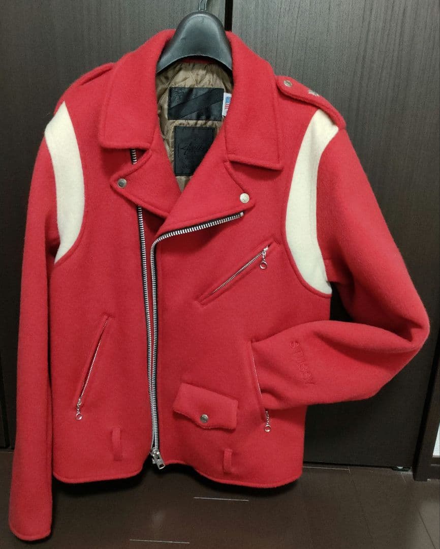 SCHOTT×STUSSY　コート　レッド