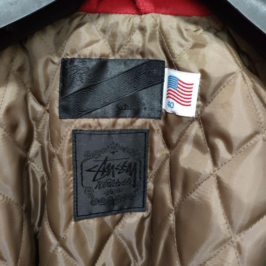 SCHOTT×STUSSY　コート　レッド