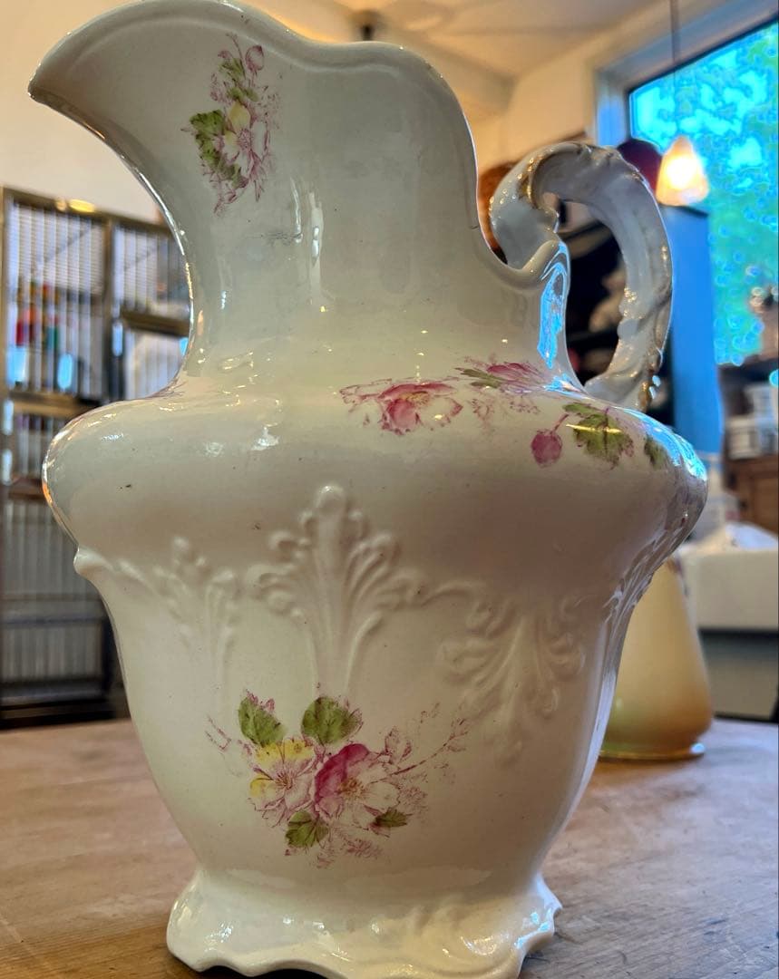 英国アンティークヴィクトリア朝トランスファーウェアウオーター