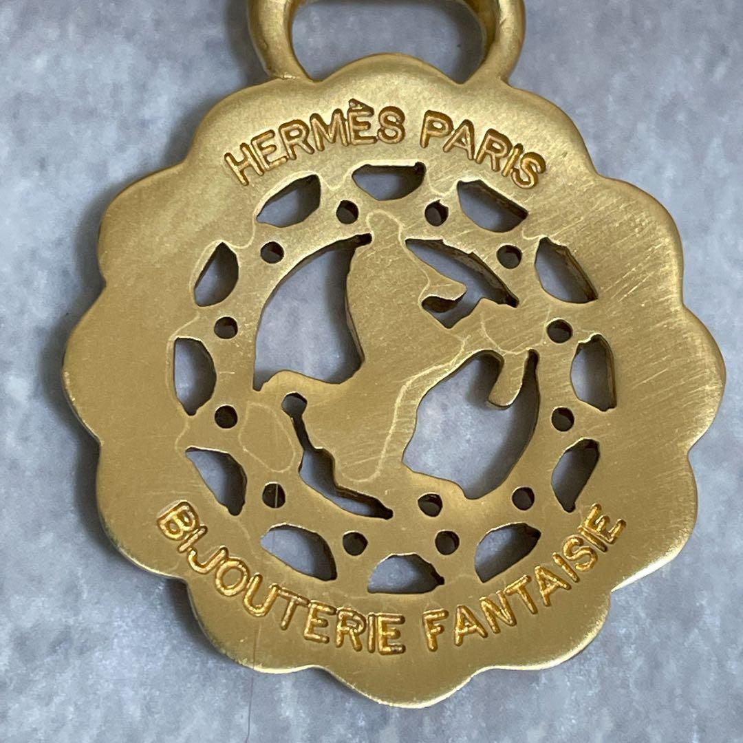 美品　エルメス　ホース　シュバル　ピンブローチ　ネックレストップ