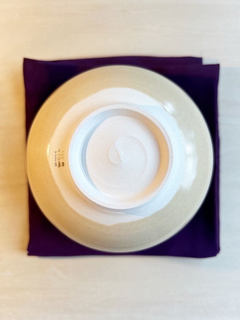 京焼　色絵　柿　木守り　抹茶茶碗　茶道具