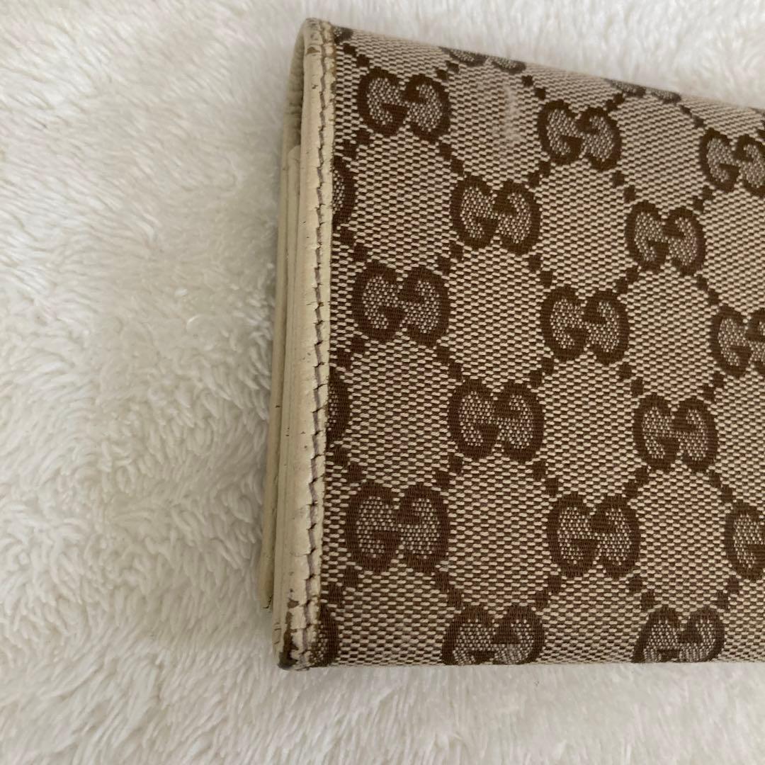 GUCCI 長財布&キーケースセット ベージュブラウン キャンバス グッチ箱付き