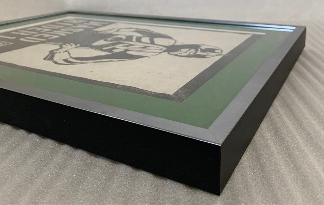 仮面ライダー1号×ヤマグチノリカズ 木版画 限定100 額入　バンダイ 額装