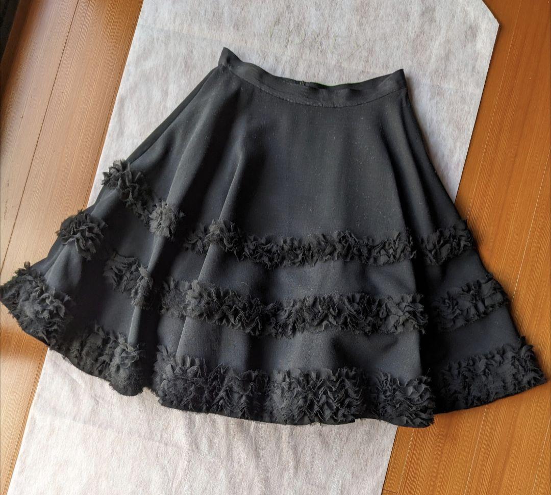 即完売☆美品♡ FOXEY 16万 イヴニング スカート 40 ウール フリル