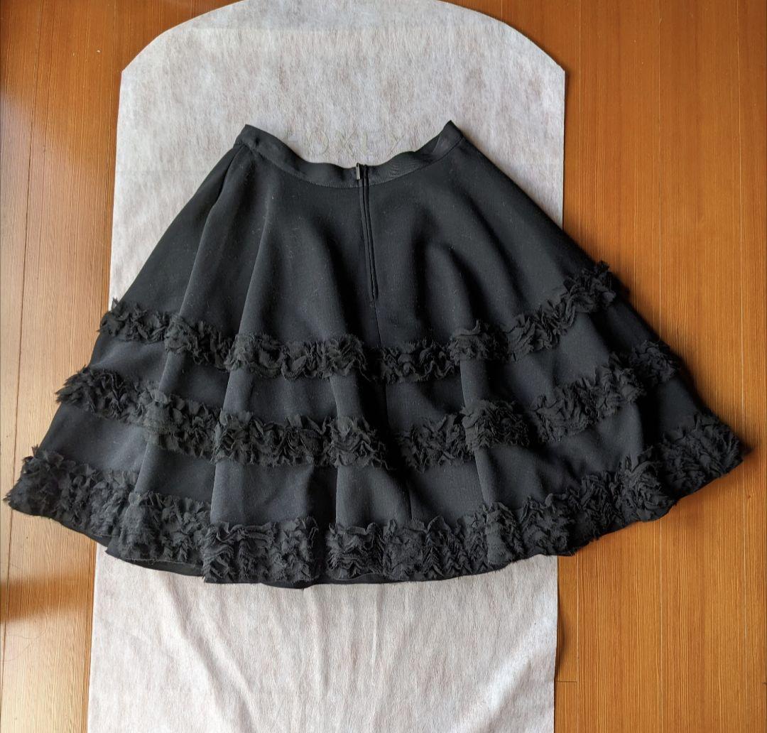 即完売☆美品♡ FOXEY 16万 イヴニング スカート 40 ウール フリル