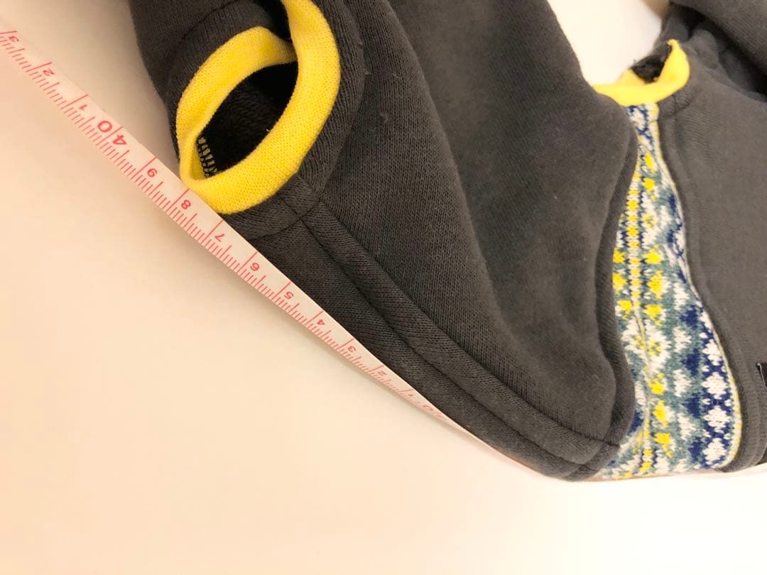 トレーナー生地ロンパース　Mサイズ　イタグレ服