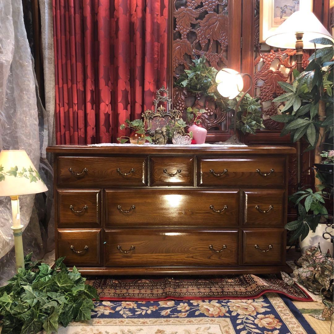 Sale ヴィンテージ エルム　エレガンス　アクセント　チェストキャビネット