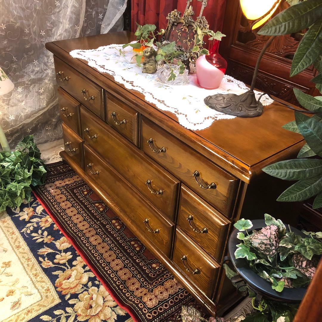 Sale ヴィンテージ エルム　エレガンス　アクセント　チェストキャビネット