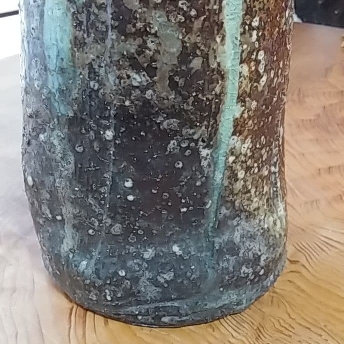 三代目　高橋楽斎　信楽焼　　　古伊賀写し花瓶