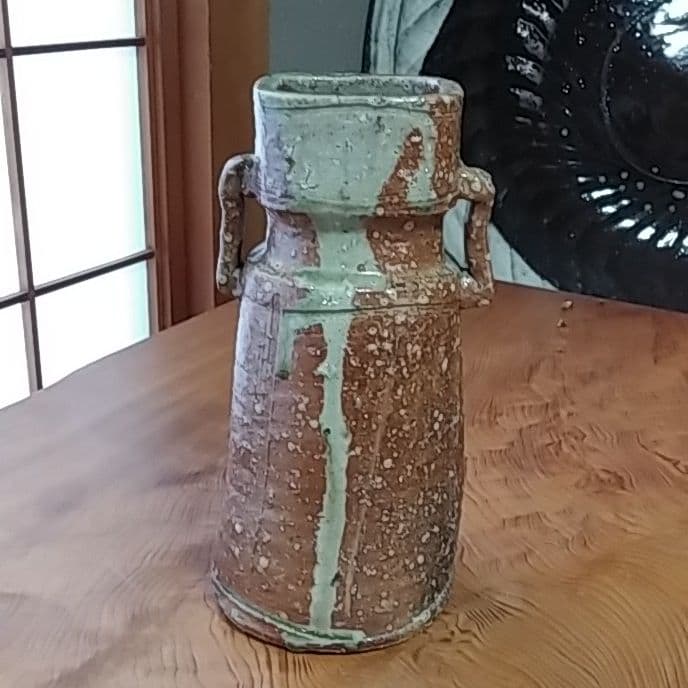 三代目　高橋楽斎　信楽焼　　　古伊賀写し花瓶