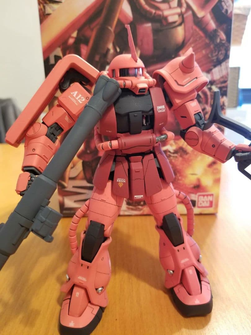 とし）MG シャア専用ザクⅡ　組立完成品