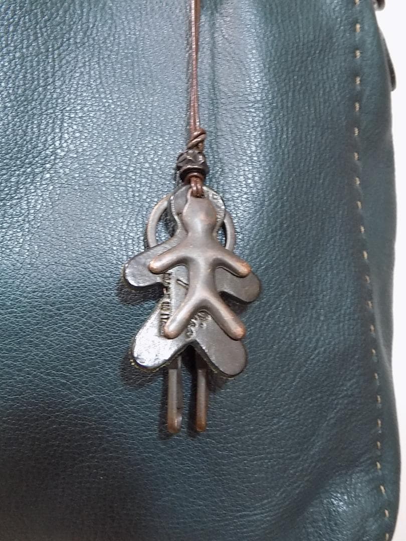 HENRY BEGUELIN ショルダートートブルーグリーン　イタリア製