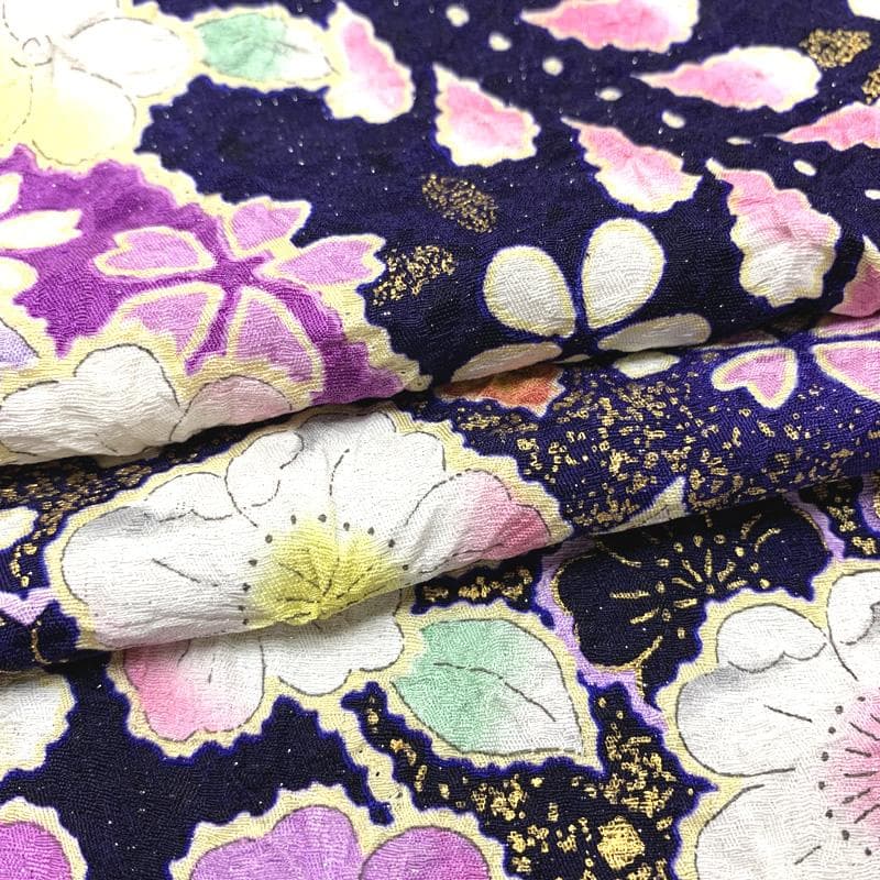 410z8〇京都きもの友禅 徳永正峰 高身長な方にも ラメ振袖 辻が花絞り染め〇